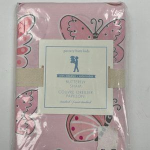 Pottery Barn Kids Pink Butterfly Standard Sham